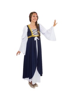 Fantasia de Mulher Medieval Azul Tamanho M Novo - de alta qualidade, ideal para carnaval, festas temáticas e eventos especiais 2